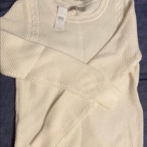 Cream pullover sweater from Loft- NWT- size Med